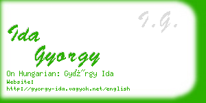 ida gyorgy business card